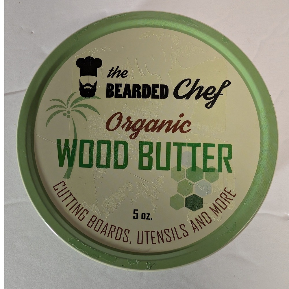 The Bearded Chef Organic Wood Butter 5 oz Cutting Board Conditioner USA Made